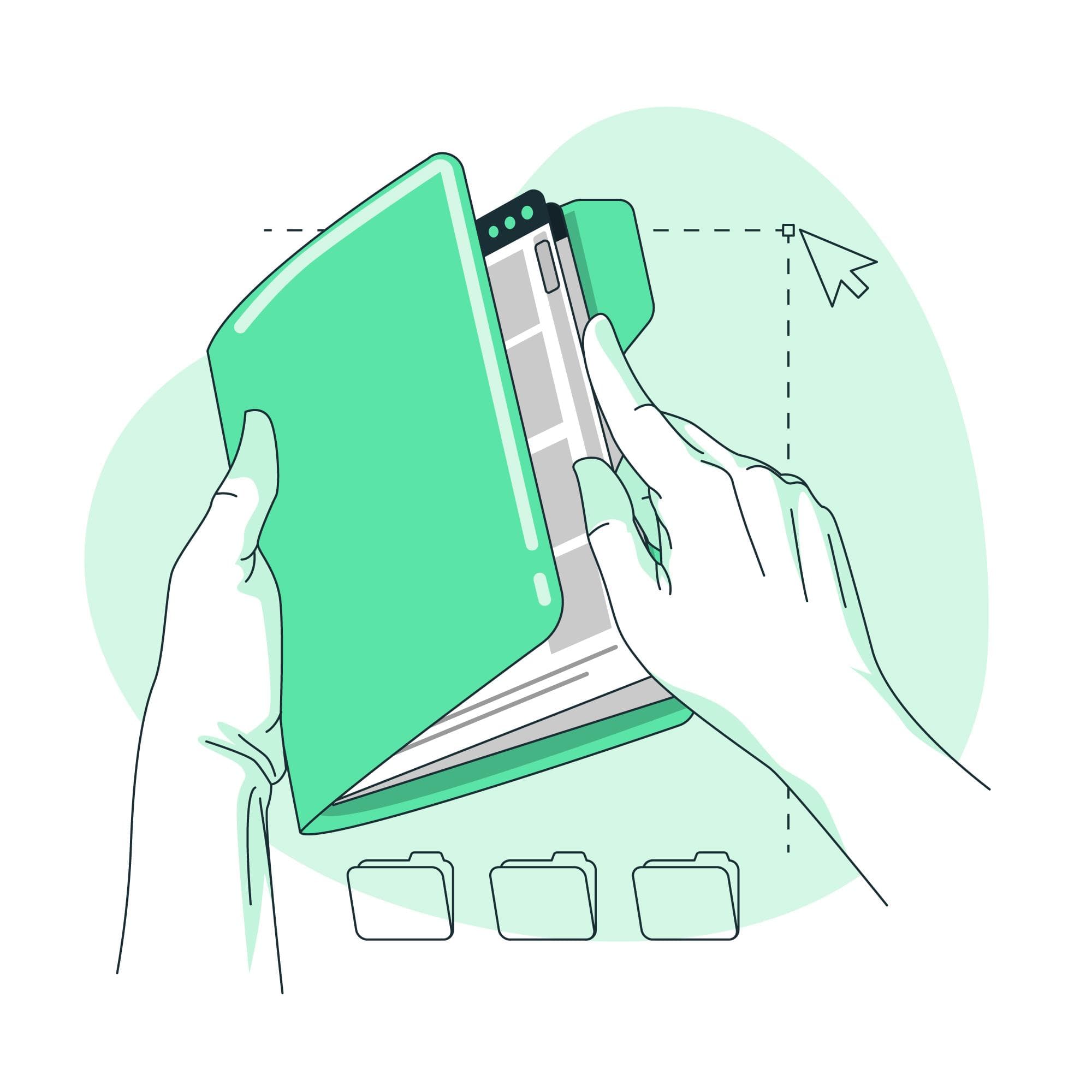 Person mit Checkliste